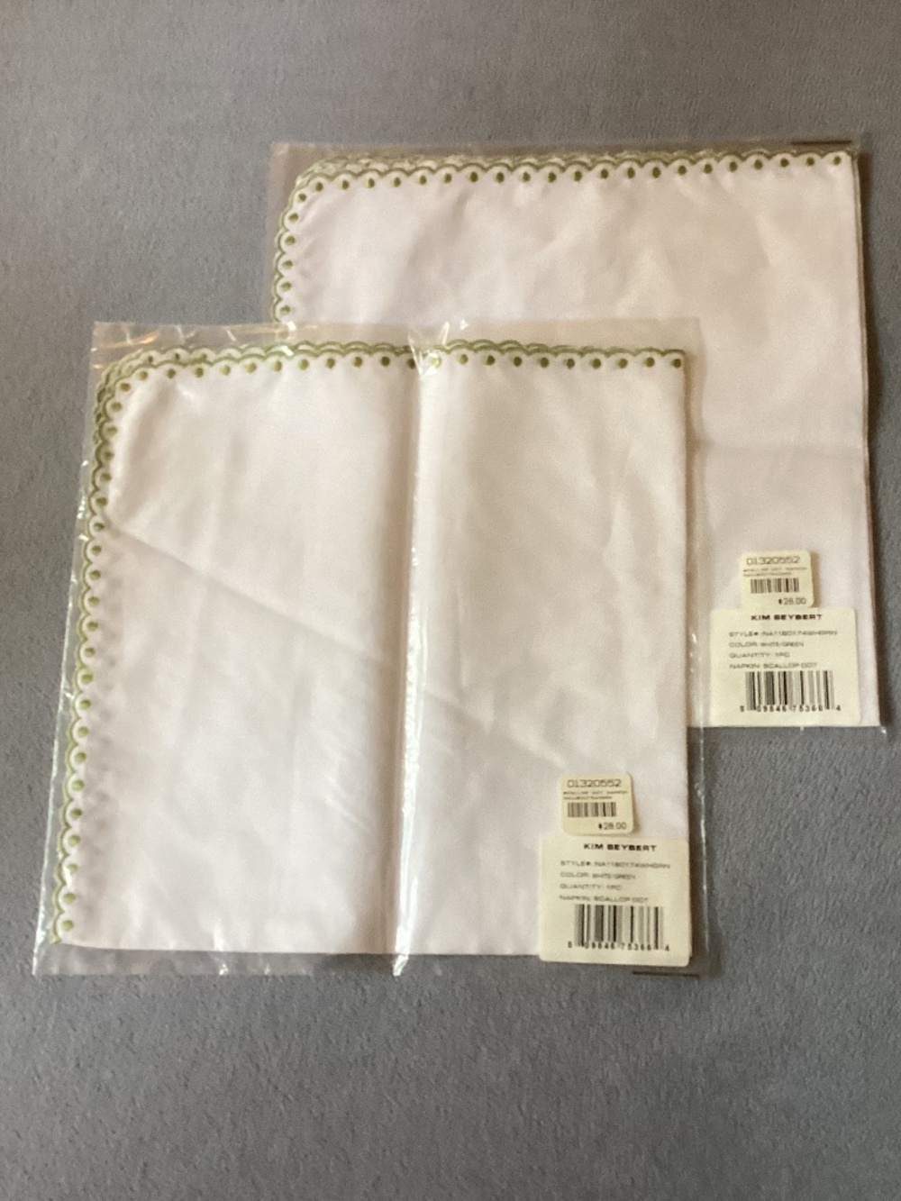 Kim Seybert napkins NWT 2